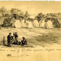 Sketch in Camp of 4th Regiment, Massachusetts Volunteer Infantry